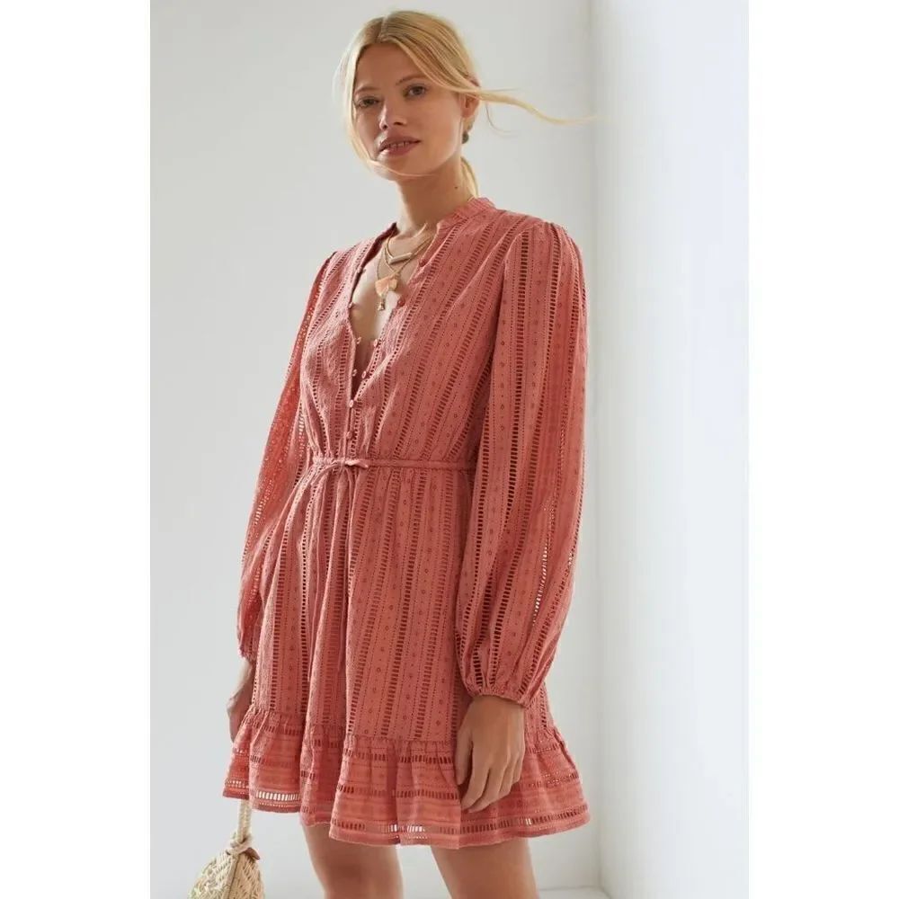 Anthropologie - Forever That Girl Eyelet Mini Dress